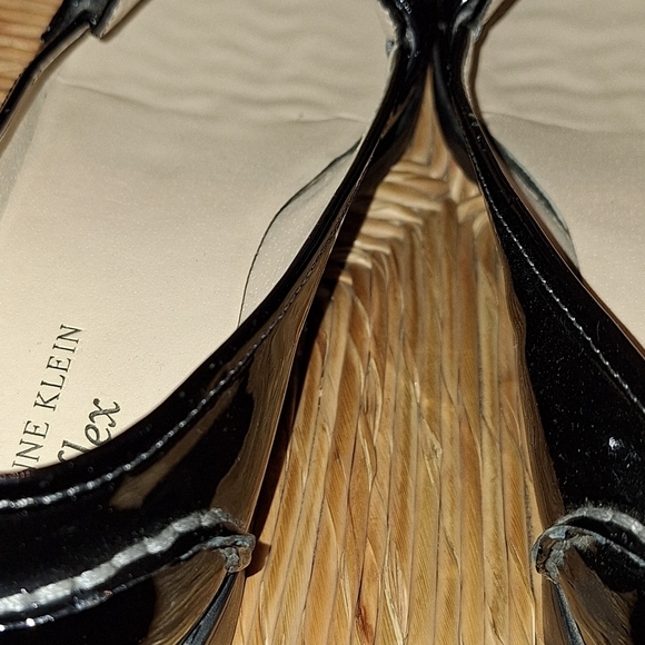 AK Anne Klein iflex Black Patent leather shoes size 8M - Picture 7 of 8